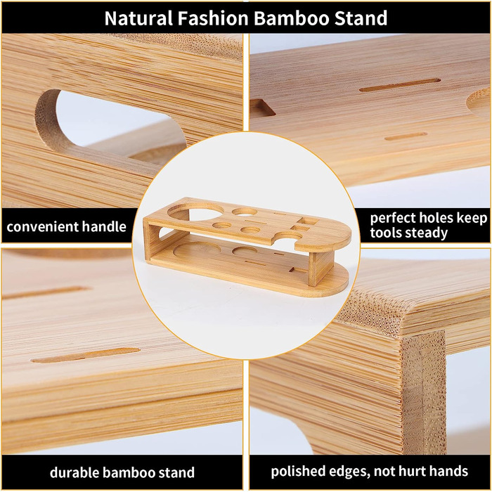 Набір для коктейлів з бамбуковою підставкою, професійний шейкер з аксесуарами з нержавіючої сталі, подарунок для чоловіків та батька