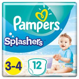 Одноразові підгузки для плавання Pampers Splashers, розмір 5/6 (14кг+), набір з 8 упаковок по 10 шт.
