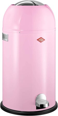 Смітник Wesco Kickmaster 33 л рожевий металевий, 37.5x69 см