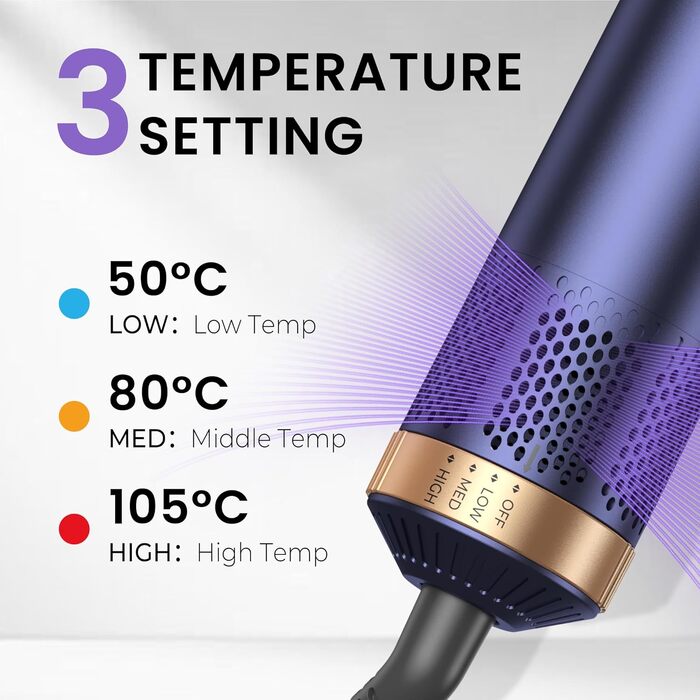 Mogawave Airstyler 5-в-1 Airbrush Pro 1000W: Фен-щітка, стайлер для волосся з іонізацією та обертанням