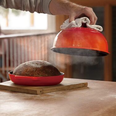 Le Creuset Signature Чавунний горщик для випічки хліба, 24 см, Червоний, 21301240900430