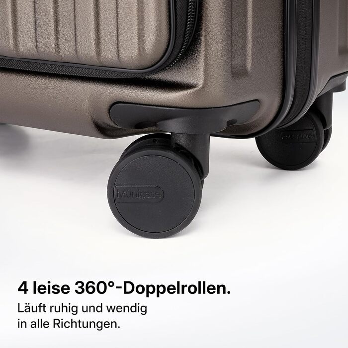 Валіза для подорожей Münicase XL 80 см з відділенням для ноутбука та TSA-замком, колір Coffee