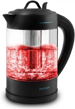 Електрочайник Cecotec ThermoSense 1,7 л, боросилікатне скло, 2200 Вт, без BPA, антикальковий фільтр, подвійний захист, база 360°