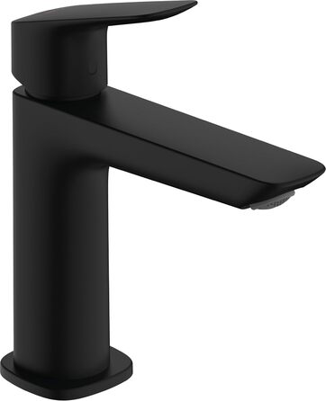 Змішувач для ванної кімнати Hansgrohe Logis Fine (чорний мат, 110 мм) - економія води EcoSmart, без зливу