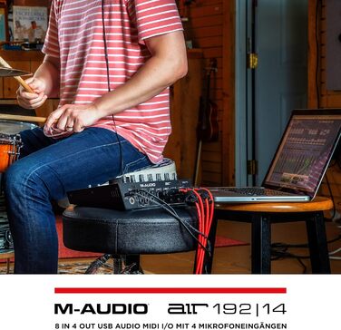 M-Audio Air 192|6: USB аудіоінтерфейс для запису в студійній якості з 2 XLR/Line входами + ПО