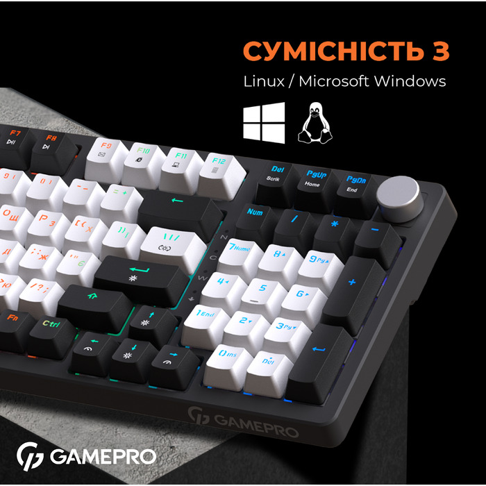 Дротова механічна клавіатура GamePro MK170B (Red) з Hot-Swap RGB Black