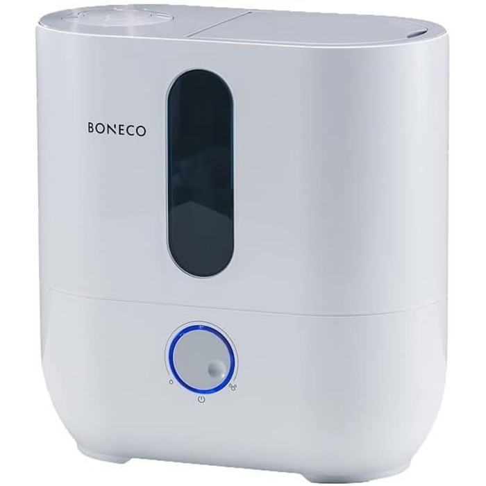 Ультразвуковий зволожувач повітря BONECO U300, 5 л, для кімнат до 50 м², з арома-функцією, авто-вимкненням, індикатором порожнього бака, фільтром, білий
