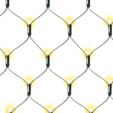 Світлодіодна сітка Nipach 160 LED 2x2 м, тепле біле світло, з таймером, на батарейках, для вулиці, новорічна та святкова декорація, підсвітка павільйону, світлова завіса