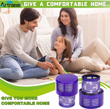 Миючий HEPA-фільтр Artraise V10 для Dyson V10 SV12 Cyclone Animal Absolute Motorhead, 4 шт., змінний фільтр для пилососа, заміна DY-969082-01