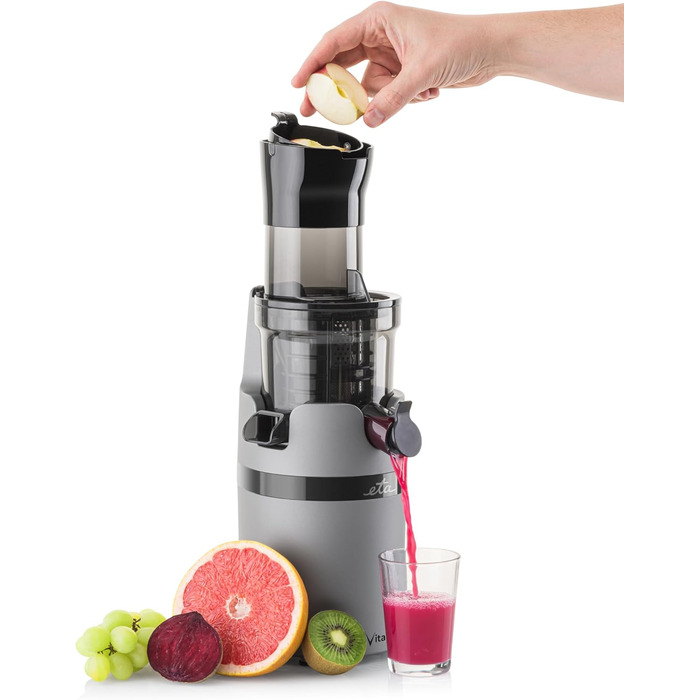Соковитискач ETA Vitalic I Slow Juicer 200 Вт, 75 мм, для овочів, фруктів, зелені, RAW, зворотній хід, DripStop