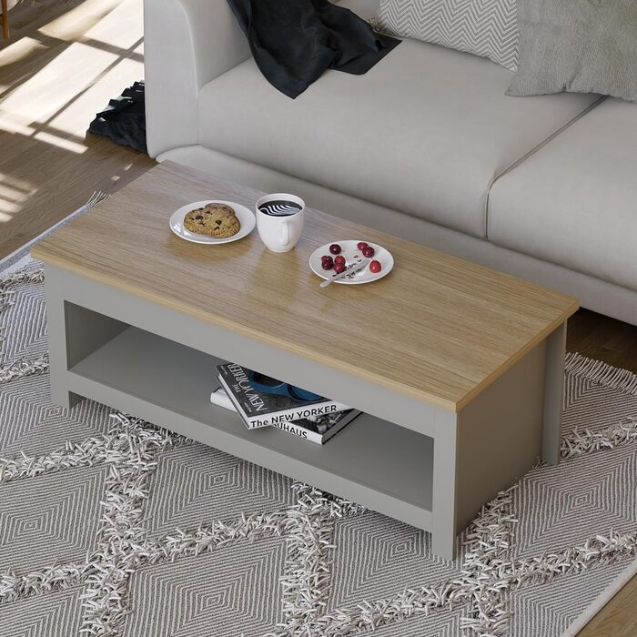 Журнальний стіл Vida Designs Arlington, ДСП, сірий, 40.5x105x47 см