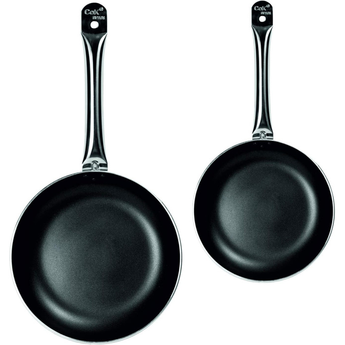 Професійний набір сковорідок Topkapi Gourmet Duo 22см і 26см, антипригарні, для індукції, алюмінієві, потрійне покриття, ручка з нержавіючої сталі