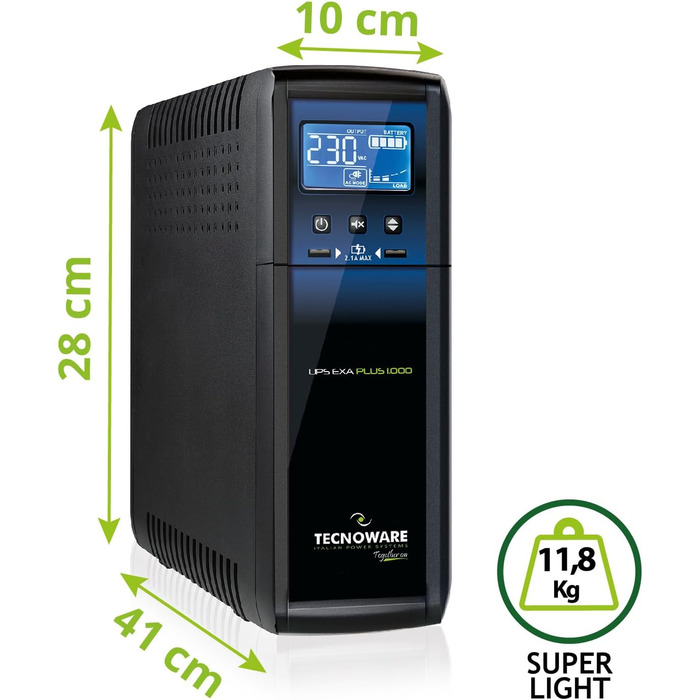 Tecnoware UPS ERA PLUS DC: ДБЖ для відеоспостереження з Powerbank 8800mAh, POE 24V/48V, захист від перепадів напруги та відключень до 240 хв