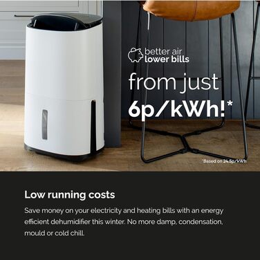 Meaco MeacoDry Arete® Two 25L: Повітряний осушувач та очищувач з HEPA-фільтром H13, Wi-Fi, інтелектуальні режими, 5 років гарантії