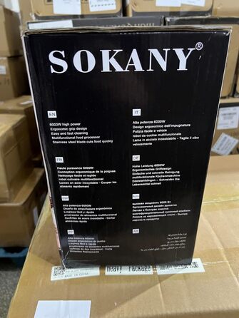 Потужний стаціонарний блендер SOKANY SK-999 6000 Вт, 2-в-1: блендер 2,5 л та кавомолка, 15 швидкостей, функції подрібнення льоду та самоочищення, без BPA, для смузі