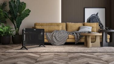 Електричний конвектор Olimpia Splendid Caleo Glass WiFi 2000 Вт, скляний, для стіни або підлоги, обігрівач приміщень до 60 м³