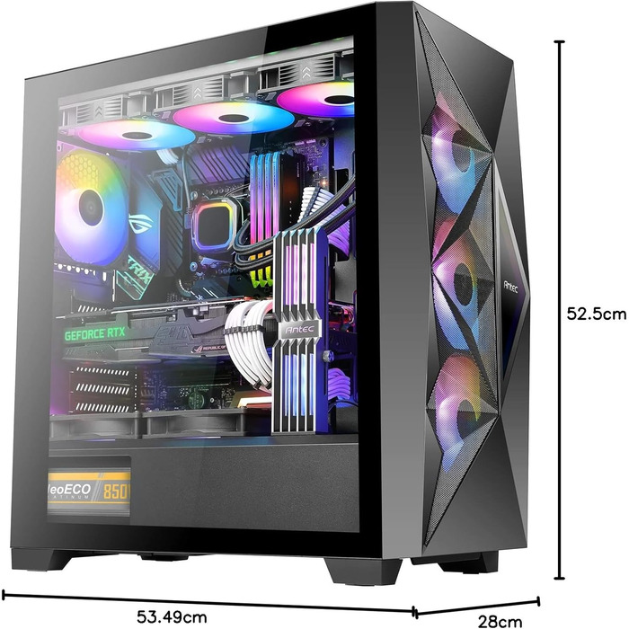 Корпус для ПК Antec DF800 Flux ATX, 2xUSB2.0, 1xUSB3.0, без блока живлення