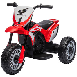 Електромотоцикл для дітей Honda, 3 км/год, звукові ефекти, для дітей 18-36 місяців, червоний