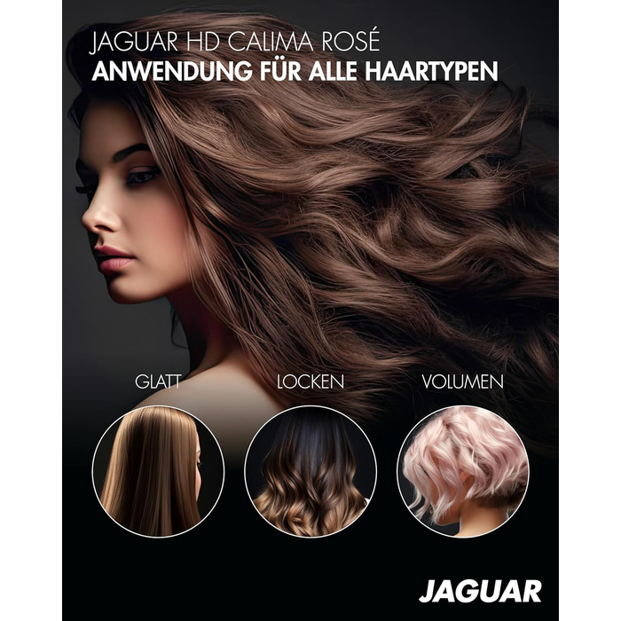 Фен JAGUAR HD CALIMA Rosé, професійний, потужний, з холодним обдувом та регулюванням нагріву і повітряного потоку, для укладання волосся