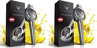 Преміум ручний вижимач для цитрусових VALUXE® з нержавіючої сталі для лимонів, лаймів та апельсинів, набір 2 шт (Small Deluxe)