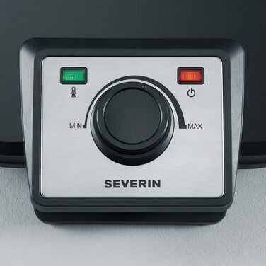 Вафельниця Severin WA 2106 для двох класичних вафель у формі серця, антипригарне покриття, 1200 Вт, чорна