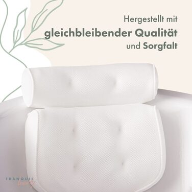 TranquilBeauty подушка для ванни – нековзна, ергономічна, для голови та спини, у подарунковій коробці