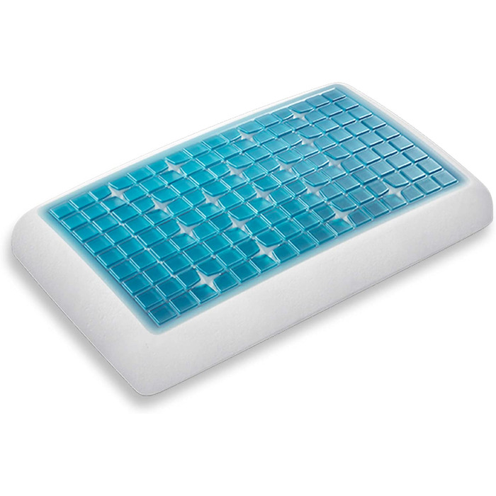 Ортопедична подушка Technogel Deluxe для підтримки шиї – гелеве сертифіковане безпечне подушка для спини та бокового сну з наволочкою, 66x40x11 см