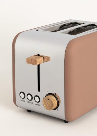 Тостер CREATE TOAST Retro 750W: 6 режимів, піддон для крихт, розморожування, підігрів, широкі слоти