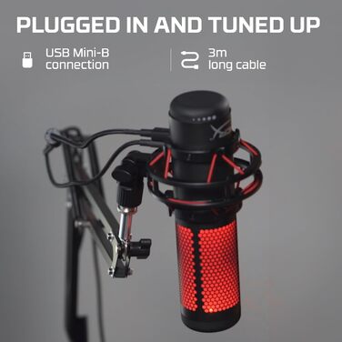 Мікрофон HyperX QuadCast USB для стрімінгу та ігор, чорний
