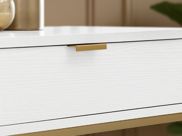 Консоль Mebel-Partner біла, золотиста матова 110 x 76,5 x 35 см
