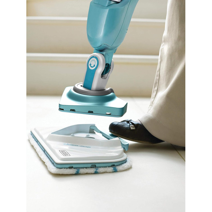 Парова швабра BLACK+DECKER BHSM168DSM-QS 2-в-1, 1600 Вт, Delta-головка, рукавиця SteaMitt, AutoSelect, набір насадок, екологічна ефективна прибирання