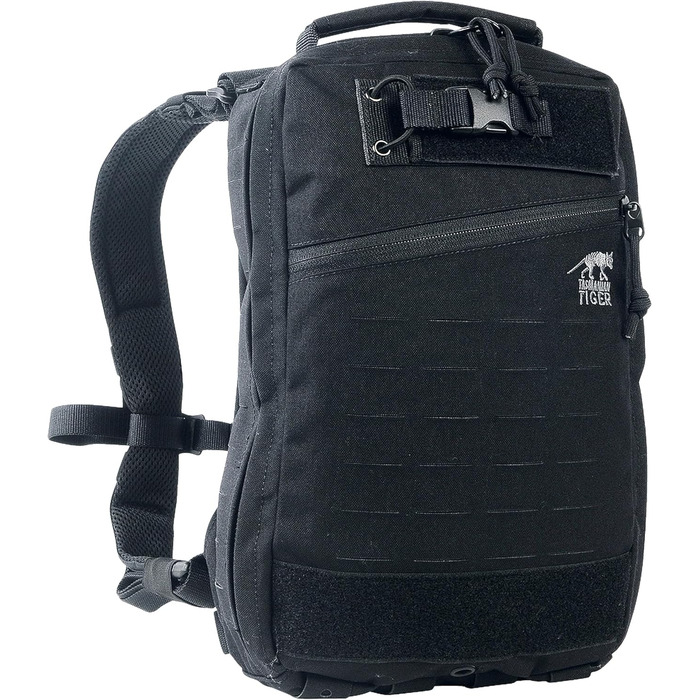 Медичний тактичний рюкзак Tasmanian Tiger TT Medic Assault Pack MK II S, порожній, для надзвичайних ситуацій, подорожей, медиків, туризму, велоспорту, чорний
