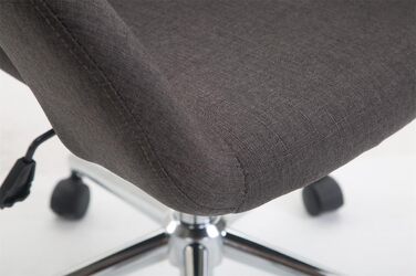 Офісне крісло CLP Edison з тканинною оббивкою, регульованою висотою сидіння та підлокітниками, темно-сірий