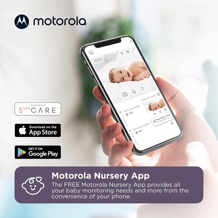 Відеоняня Motorola Nursery PIP1610 HD WiFi з 5