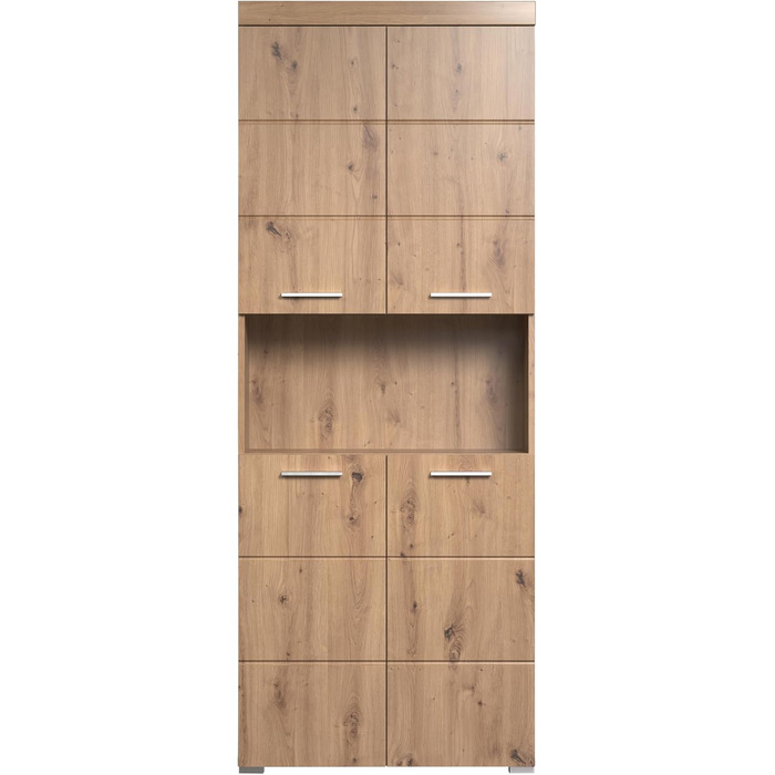 Шафа для ванної кімнати Trendteam Amanda, висока, широка, 73x190x31 см, дуб асті, сучасний дизайн