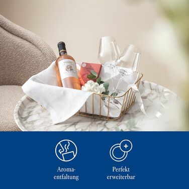 Набір келихів для білого вина Villeroy & Boch La Divina, 4 шт, кришталеве скло, витончені, для білого вина, можна мити в посудомийній машині