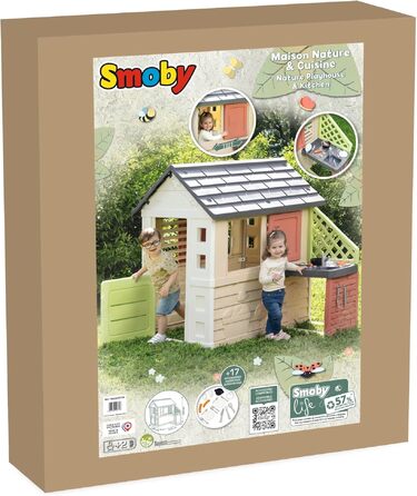 Дитячий ігровий будиночок Smoby Life Natura з кухнею, 2+ роки, з аксесуарами 7600810739