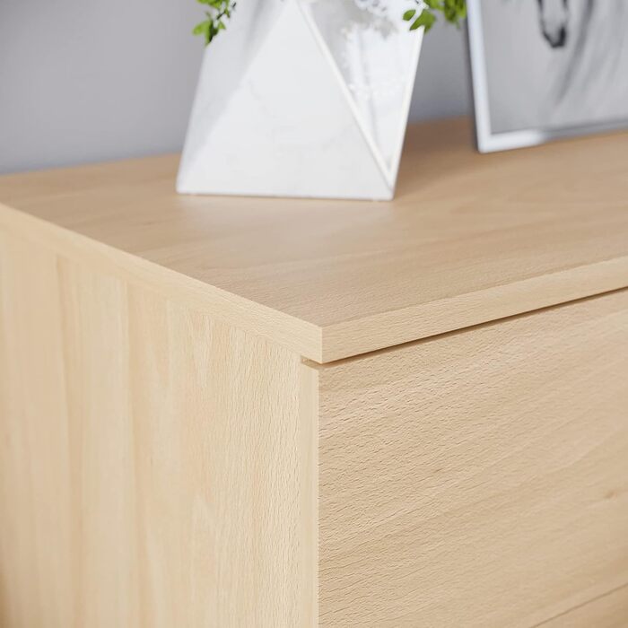 Комод із соснового дерева Vida Designs Riano, 5 шухляд з металевими ручками, захист від деформації, для спальні, 90x75x36 см