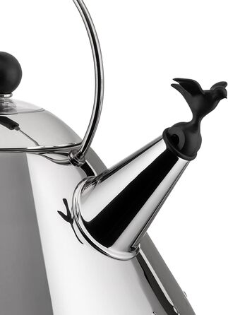 Чайник Alessi з нержавіючої сталі з ручкою та свистком у формі пташки, світлий