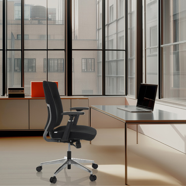 Офісне крісло / поворотне крісло CAPTIVO MID тканина чорний hjh OFFICE