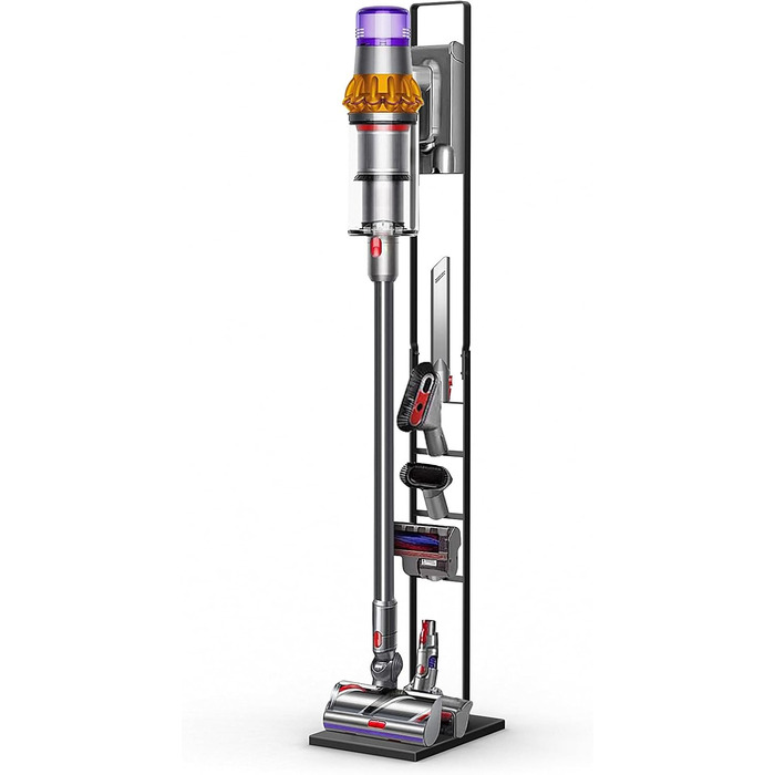 Підставка для пилососа Ecooe сумісна з Dyson V15s/V15/V12/V11/V10/V8/V7/V6, універсальна стійка-органайзер для аксесуарів, покращена модель, чорна