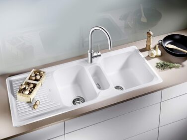 Змішувач кухонний BLANCO MIDA хром, високий вилив, захист від зворотного потоку, керамічний картридж, економія води