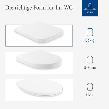 Сидіння для унітаза Villeroy & Boch Subway D-подібне, з мікроліфтом SoftClose, білий глянцевий (Alpin), Duroplast, 9M55S101
