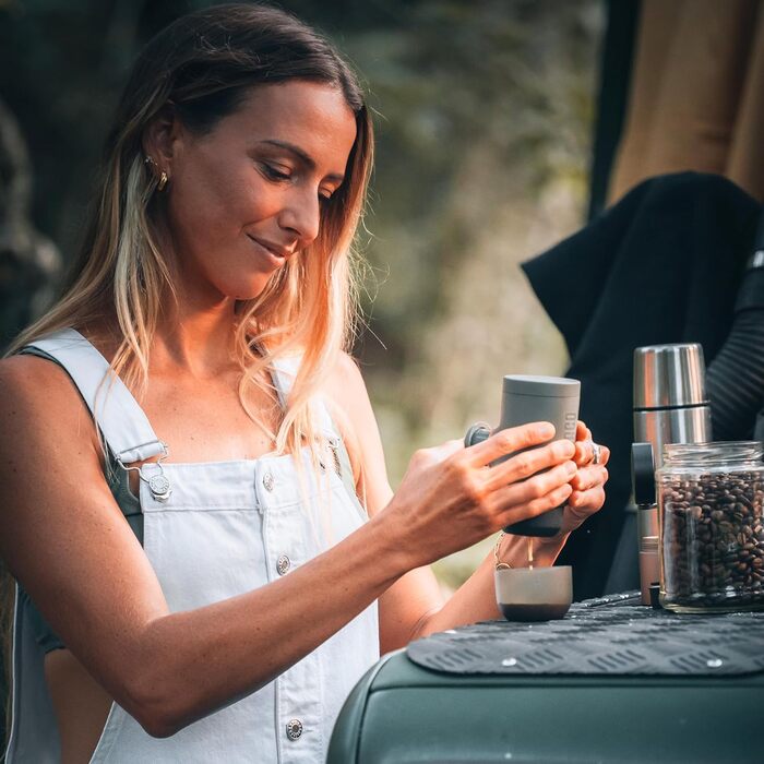 WACACO Minipresso GR2 - портативна кавомашина для кемпінгу (сіро-оливковий)