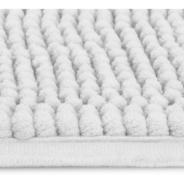 Килимок для ванної Beautissu BeauMare 50x50 см, білий, мікрофібра, нековзний, пухнастий, машинне прання