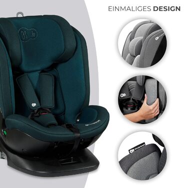 Дитяче автокрісло Kinderkraft XPEDITION2 I-Size 0-36 кг, обертальне 360°, з Isofix, регульована спинка та підголівник, для дітей 40-150 см, синє