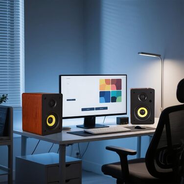 Акустичні колонки Sanyun SW208 3' Bluetooth 5.0 - 60W, 2.0, для ПК, з підсвічуванням, 3D-звук, USB DAC