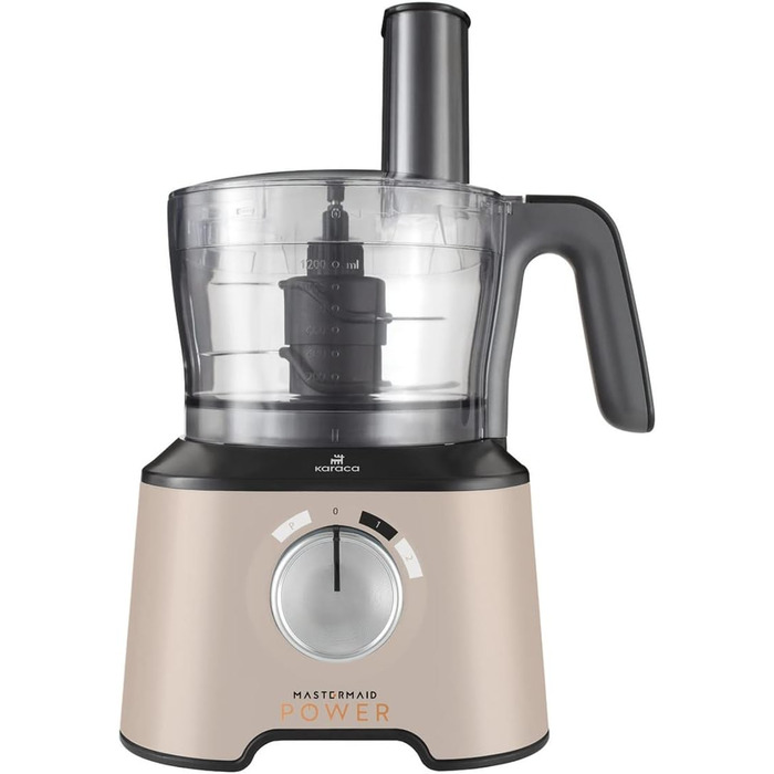 Кухонний комбайн Karaca Mastermaid Power 2000 Вт, 10 в 1, 1,5 л, подрібнювач, блендер, для подрібнення льоду, бежевий