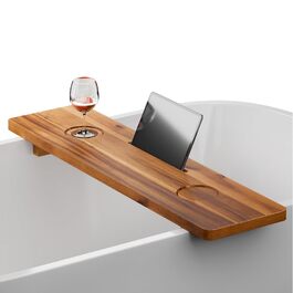 Полиця для ванни Tinamo з акації, 89.9x22.9 см - стійкий та екологічний тримач для ванни
