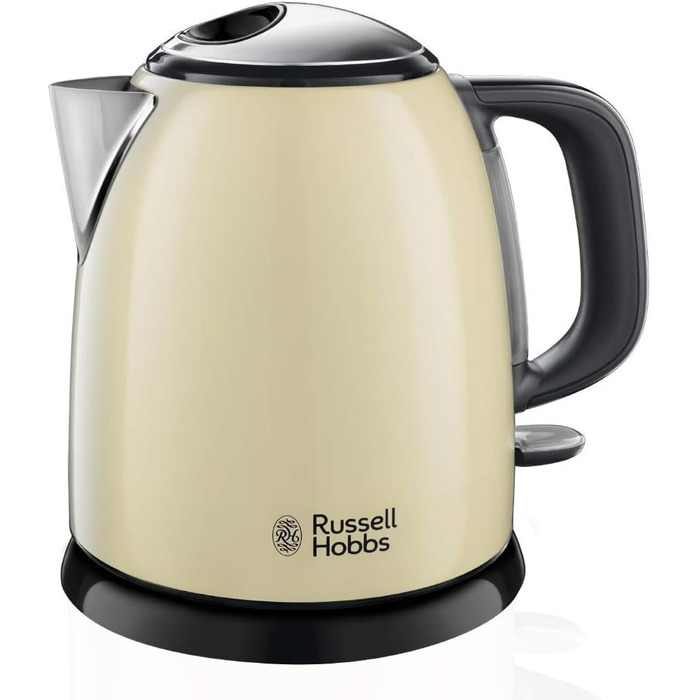 Електричний чайник Russell Hobbs Colours+ Edelstahl 1.0л, 2400Вт, з фільтром від накипу та індикатором рівня води, колір крем (24994-70)